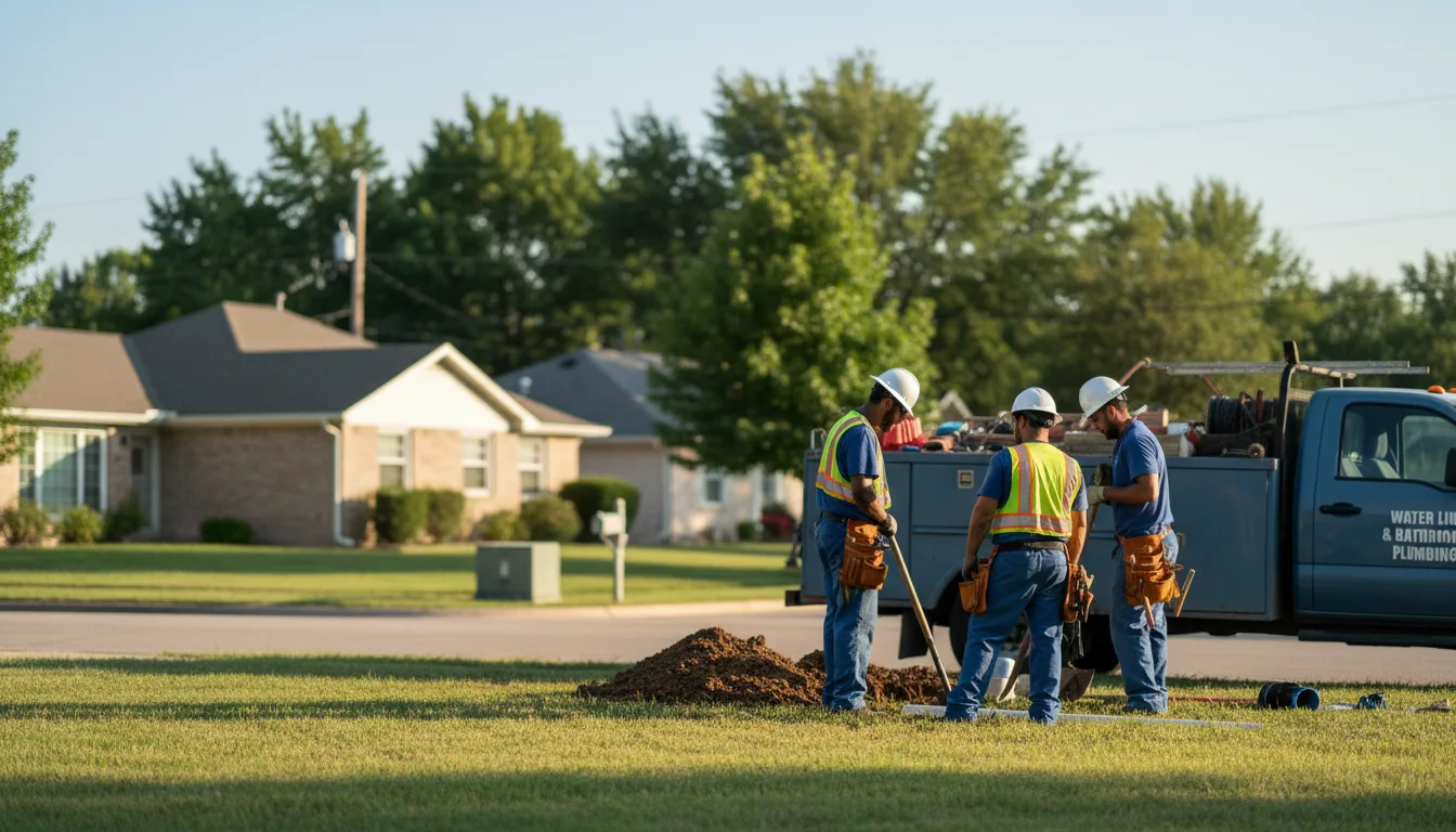Residential water line and bathroom plumbing service in Harlingen, TX